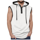 Mens Sleeveless Hoodie Slim Fit Cotton Fitness Sports Tank Top