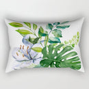 Nordic Tropical Plant Fabric Sofa Cushion Velvet Office Pillow