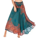 Boho Maxi Skirt Women Vintage Two Way Wear Beach Dress Skirt