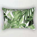Nordic Tropical Plant Fabric Sofa Cushion Velvet Office Pillow