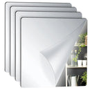 Peel And Stick Acrylic Mirror Squares 4 Pieces Wall Decoration Set