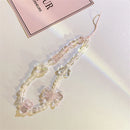 Korean Pink Bear Butterfly Flower Cute Phone Strap Charm Lanyard