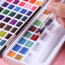 50 Colors Solid Watercolor Paint Set With Brush For Artists