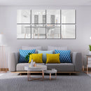 4pcs Mirror Wall Sticker Acrylic Self-adhesive Soft Plastic Sheets