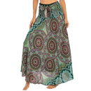 Boho Maxi Skirt Women Vintage Two Way Wear Beach Dress Skirt