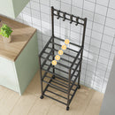 5 Tier Storage Shelves Heavy Duty Rolling Storage Rack For Home