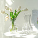 Creative Transparent Glass Flower Vase For Fresh Lily Rose Arrangements