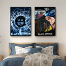 B-BLACK Mirror Wall Poster Self Adhesive For Bedroom Living Room Office
