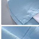 Men's Short-Sleeved Shirt Cotton Linen Casual Stand Collar Plus Size