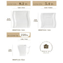 MALACASA Flora 18-Piece Porcelain Coffee Cup And Saucer Set White