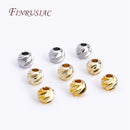 18K Gold Plated Spacer Bead For Jewelry Making 2.5 To 6mm