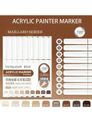 Languo 9pcs Acrylic Marker Pen Set Soft Brush Paint Pens For Art