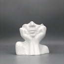 Human Ceramic Vase Scandinavian Art Statue Tabletop Home Decoration