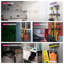 Wall Mounted Mop Holder 5 Position Broom Hanger Kitchen Storage Organizer