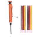 Carpenter Pencil Mechanical Woodworking 3 Colors Refill Sharpener