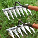 Carbon Steel Garden Hand Rake With 4 To 7 Teeth For Soil Loosening