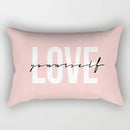 Nordic Pink Checkered Striped Cushion Pillowcase For Office Living Room