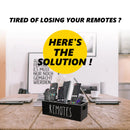 Wooden Remote Control Organizer With Desk Storage For Home Office