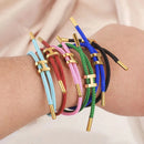 Stainless Steel Braided Rope Adjustable Bracelet For Men And Women