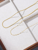 Minimalist Stainless Steel Women's Necklace Set Elegant Daily Jewelry