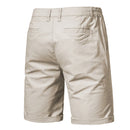 Men's Cotton Shorts Solid Color Elastic Waist Casual Business Pants