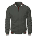 Men's Bomber Jacket Casual Solid Color Autumn Baseball Outerwear