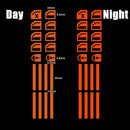 18Pcs Car Luminous Door Window Lift Button Stickers Set Interior