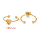 10pcs Adjustable Stainless Steel Ring Settings Blank Base For Jewelry