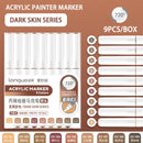 Languo 9pcs Acrylic Marker Pen Set Soft Brush Paint Pens For Art