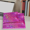 50Pcs Holographic Bubble Mailer Rose Red Padded Envelopes For Shipping
