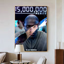 B-BLACK Mirror Wall Poster Self Adhesive For Bedroom Living Room Office