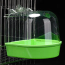Clear Hanging Bird Bath For Parakeet Canary Budgerigar Cockatiel