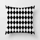 Black And White Geometric Cushion Cover Cube Letter Print Sofa Pillow