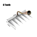 Carbon Steel Garden Hand Rake With 4 To 7 Teeth For Soil Loosening