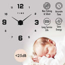 MCDFL Giant Wall Clock 3D Mirror Sticker Nordic Modern Large Timepiece