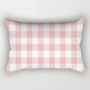 Nordic Pink Checkered Striped Cushion Pillowcase For Office Living Room
