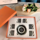 12pcs Espresso Cups Set Ceramic Coffee Tea Cups With Plates And Handles