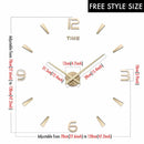 MCDFL Luxury 3D Wall Clock For Living Room Kitchen Bedroom Decor