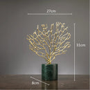 Imitation Coral Ornaments Resin Crystal Metal Tree Ocean Decor Figurines