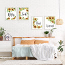 Bathroom Poster Sunflower Wall Art Decorative Mirror Hanging