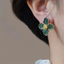Hibiscus Flower Stud Earrings Romantic French Vintage Wedding Jewelry Gifts