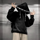 Shark Sweatshirt Blue Hooded Long Sleeve Cartoon Animal Pullover