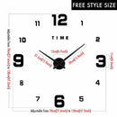 MCDFL Giant Wall Clock 3D Mirror Sticker Nordic Modern Large Timepiece
