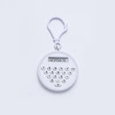 Mini Calculator Pendant Small Round Silent Button Portable Keychain