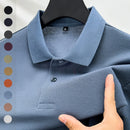 Men's Polo Shirt Cotton Casual Short Sleeve Solid Color Lapel Tee