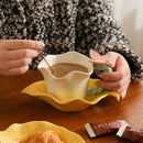 Ceramic Coffee Mug With Butterfly Floral Plate And Spoon Set