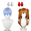 Asuka Langley Soryu Cosplay Wig With Hair Clips For Women