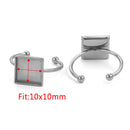 10pcs Adjustable Stainless Steel Ring Settings Blank Base For Jewelry