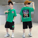 Korean Children's T Shirts Cotton Short Sleeve Graphic Tops Boys Girls
