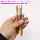 Carpenter Pencil Mechanical Woodworking 3 Colors Refill Sharpener
